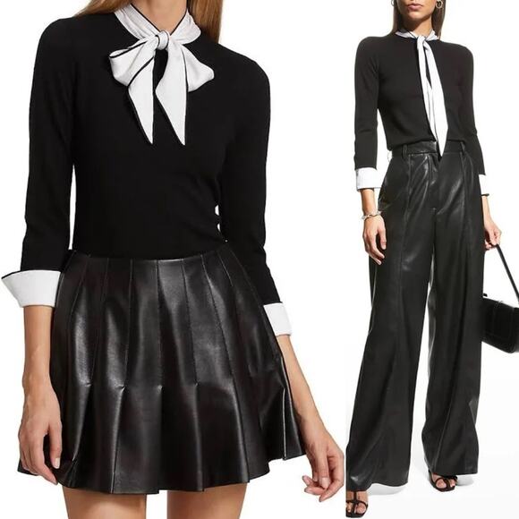 Alice + Olivia Zani Bow Collar Sweater XL - Picture 4 of 11